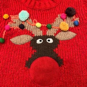 Adorable, Reindeer /Christmas Holiday Sweater for girl or boy .